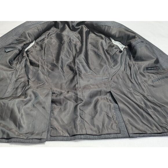 John Varvatos Blazer Mens 42L Gray Bedford Wool Suit Jacket - Picture 9 of 14